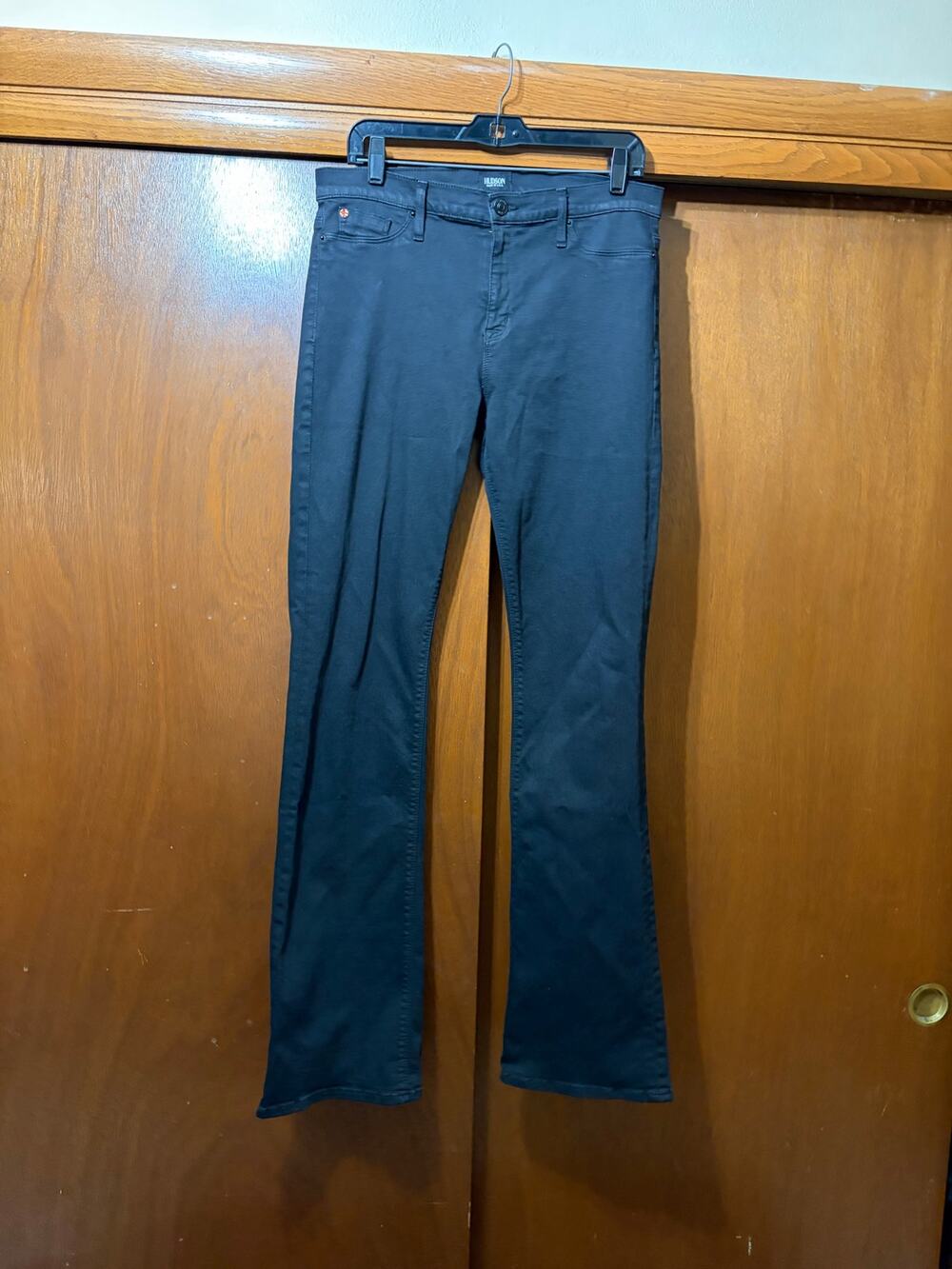Hudson Louise Women's 32 Black Flare Bootcut Jeans Stretch Denim